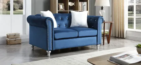 Raisa Loveseat in Navy Blue by Glory Furniture