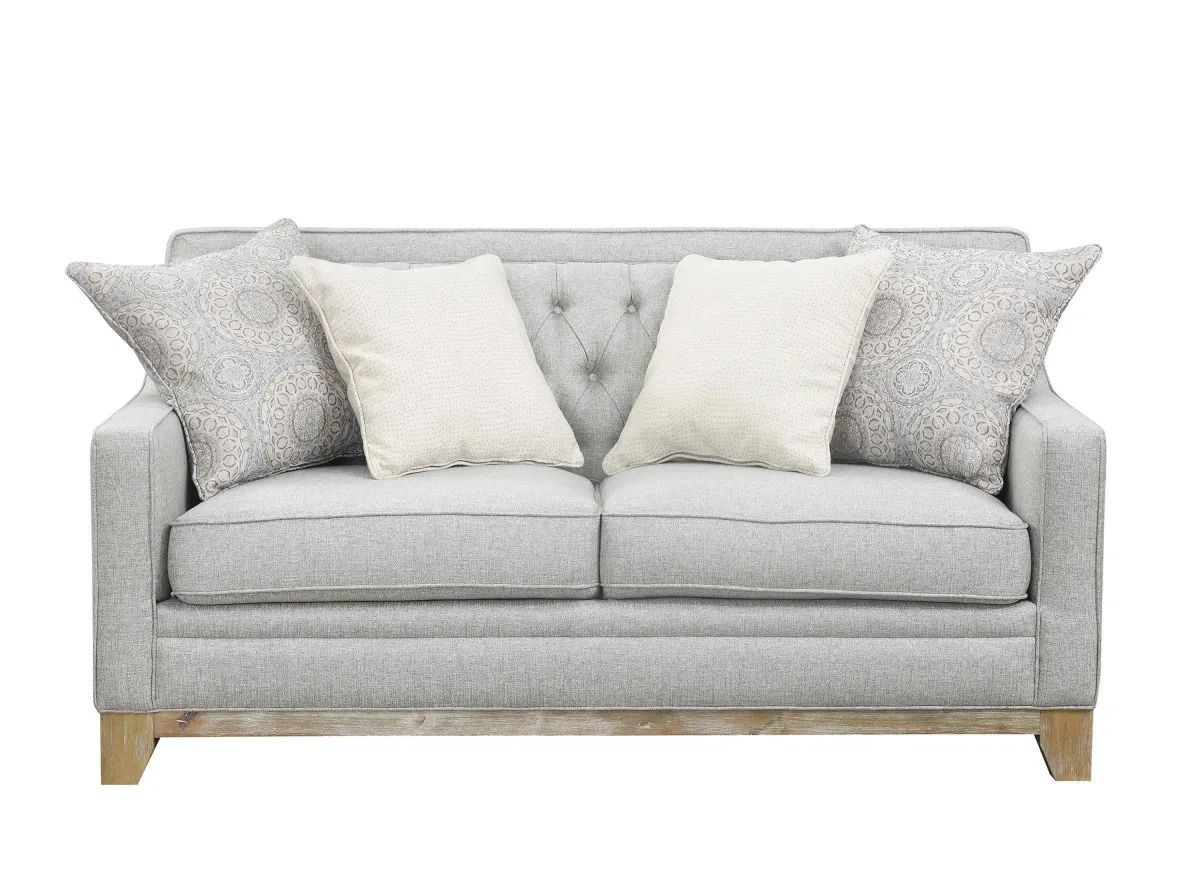 Jaizel Loveseat in Wickham Gray by Emerald Home Furnishings