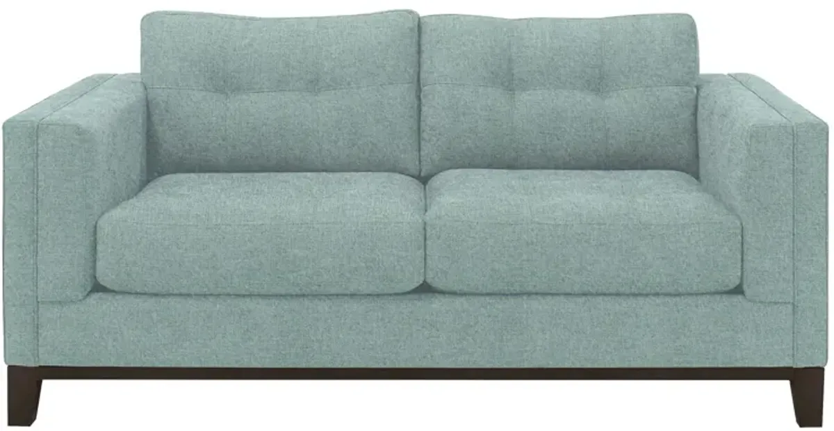 Mirasol Loveseat in Suede so Soft Hydra by H.M. Richards