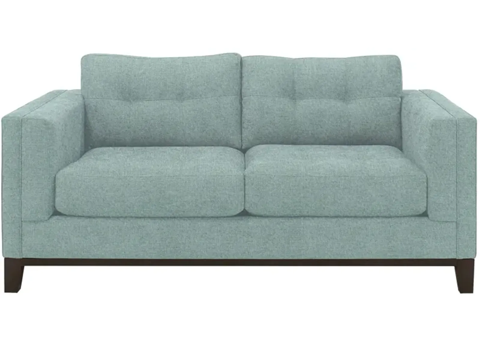 Mirasol Loveseat in Suede so Soft Hydra by H.M. Richards