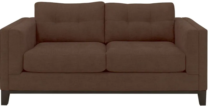 Mirasol Loveseat in Suede so Soft Chocolate by H.M. Richards