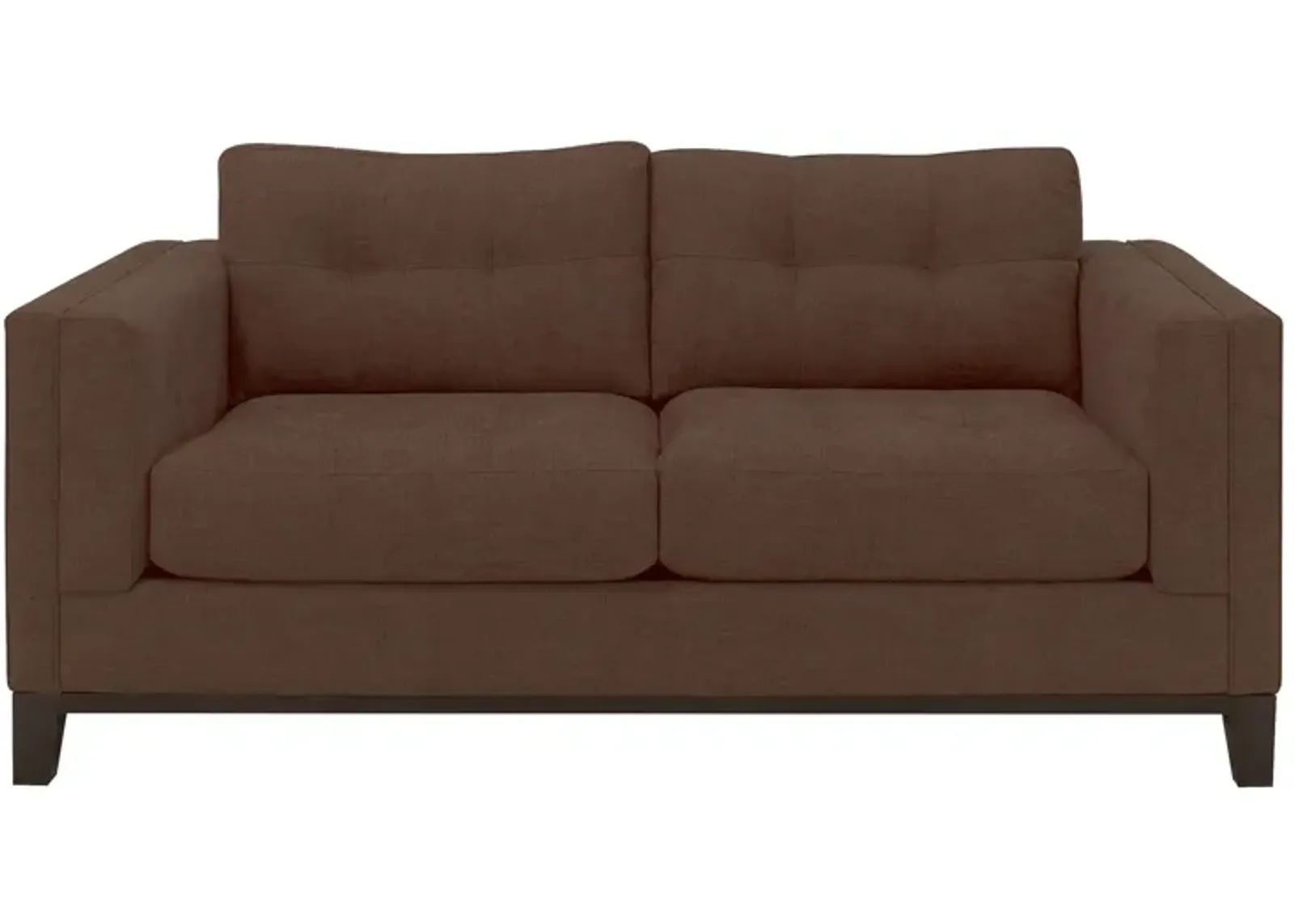 Mirasol Loveseat in Suede so Soft Chocolate by H.M. Richards