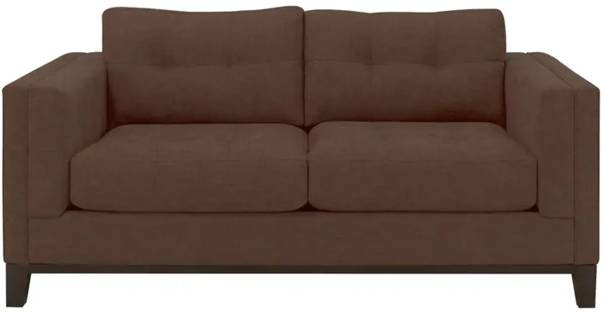 Mirasol Loveseat in Suede so Soft Chocolate by H.M. Richards