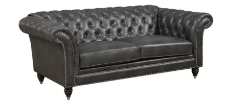 Capone Loveseat in charcoal gray by Emerald Home Furnishings