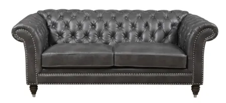 Capone Loveseat in charcoal gray by Emerald Home Furnishings