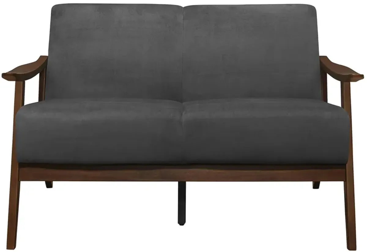 Lewiston Loveseat in Dark Gray by Homelegance