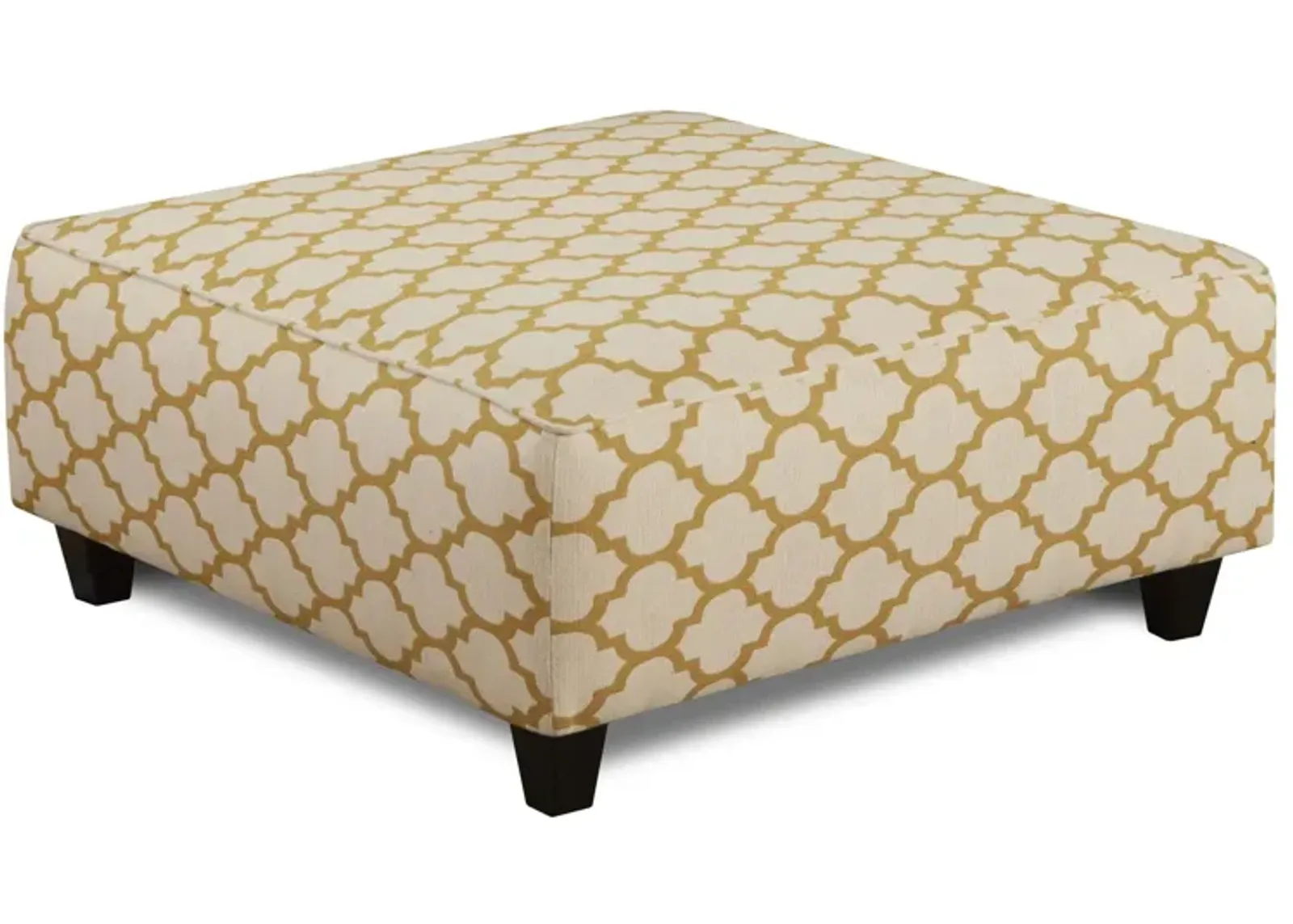 Willoughby Cocktail Ottoman in Cash Citrine by Fusion Furniture