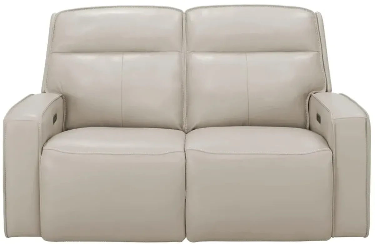 Beckett Power Loveseat with Power Headrest and Power Lumbar in Ivory by Bellanest