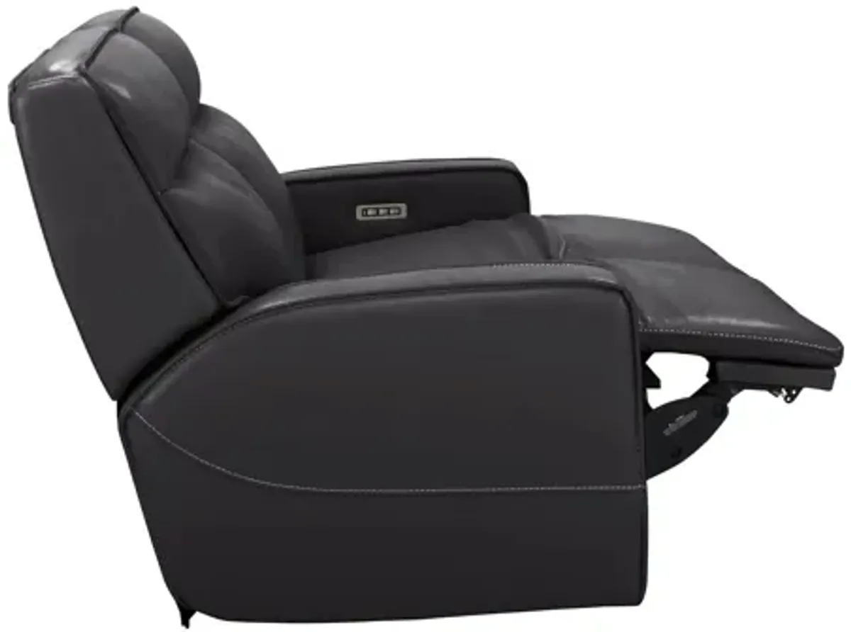 Beckett Power Loveseat w/ Power Headrest and Lumbar Support