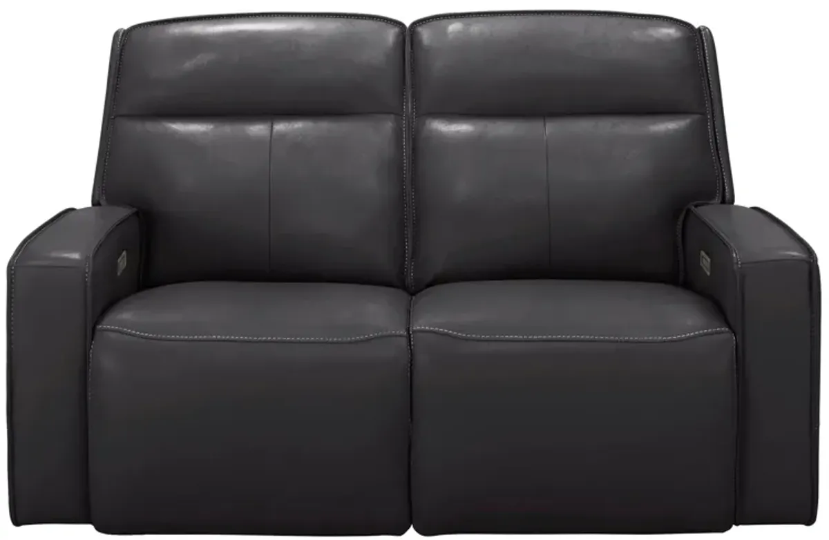 Beckett Power Loveseat w/ Power Headrest and Lumbar Support