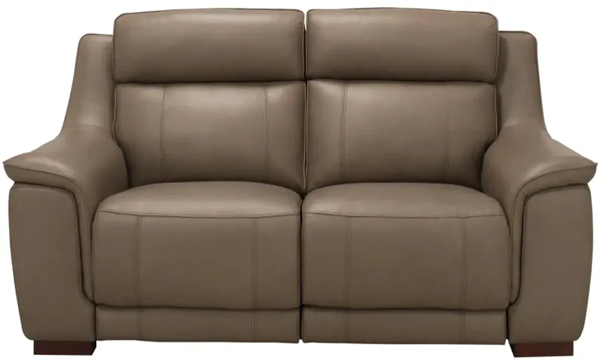 Griffith Power Loveseat w/ Power Headrest in Brown by Bellanest