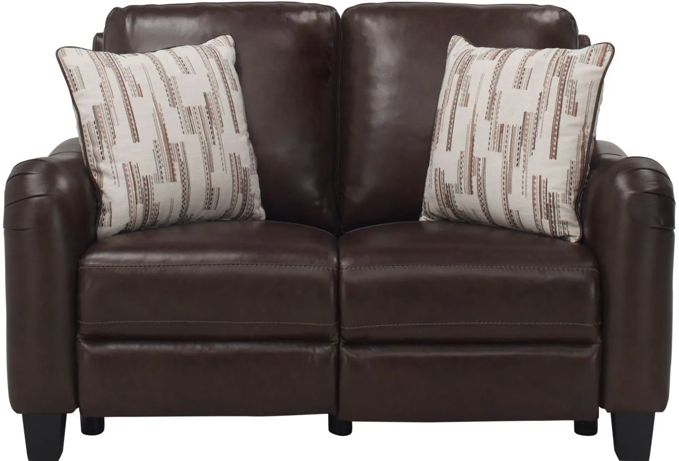 Dillon Leather Power-Reclining Loveseat in Brown by Bellanest