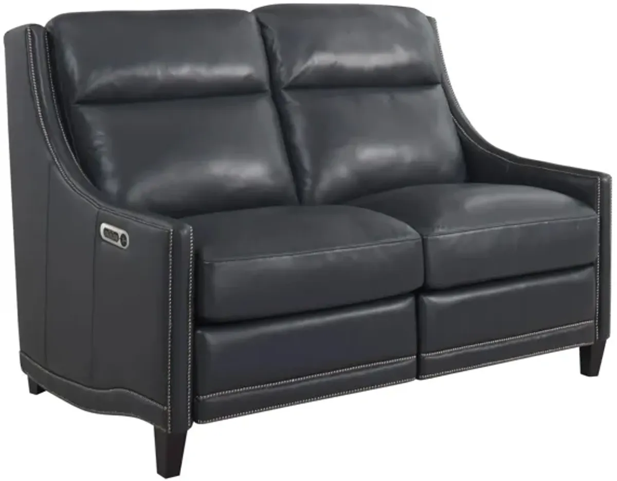 Sebastian Leather Power Loveseat w/ Power Headrest