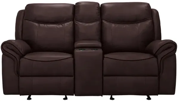 Ross Gliding Reclining Console Loveseat