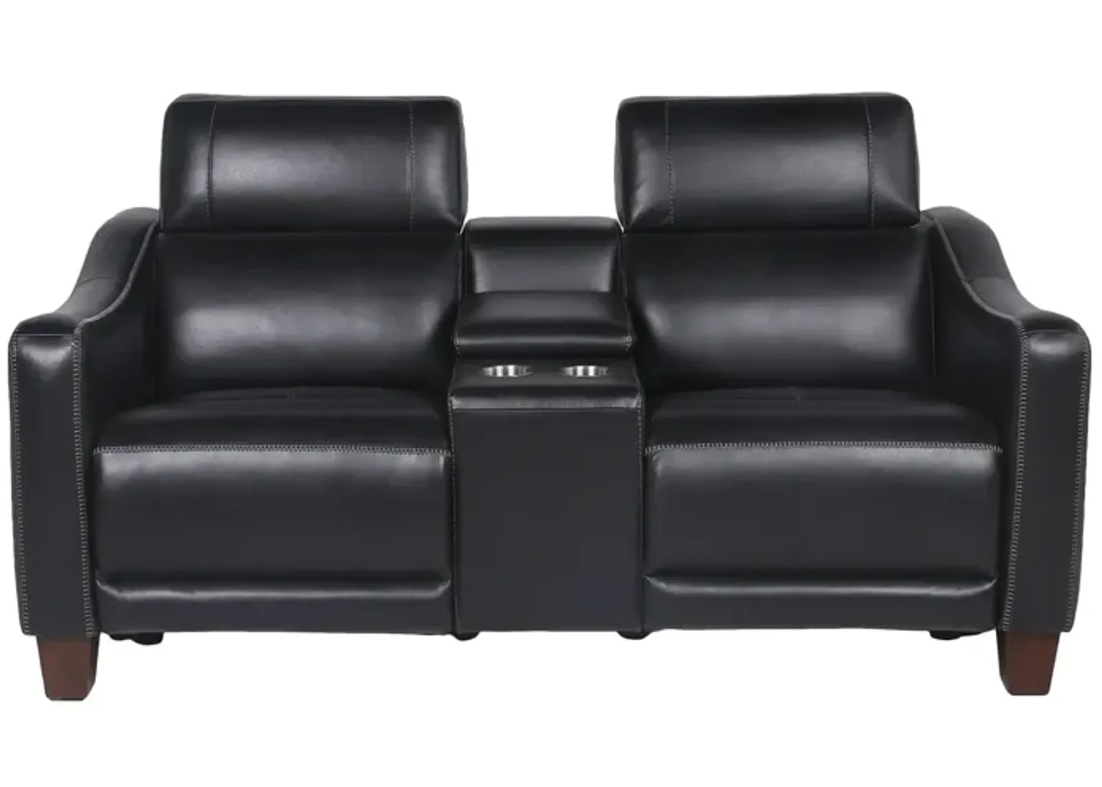 Giorno Power Loveseat in Black by Steve Silver Co.