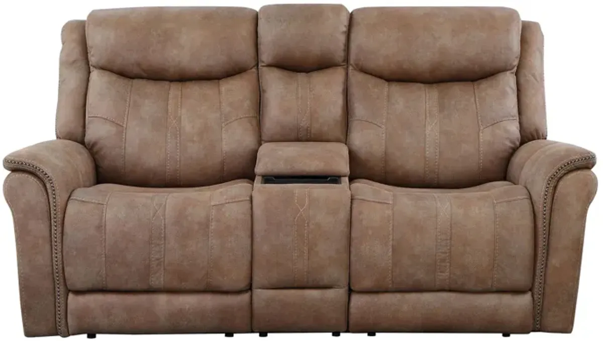 Morrison Power Loveseat in Camel by Steve Silver Co.