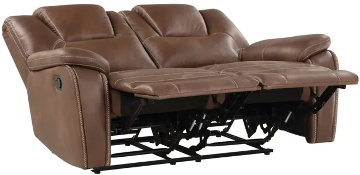 Katrine Manual Reclining Loveseat in Brown by Steve Silver Co.