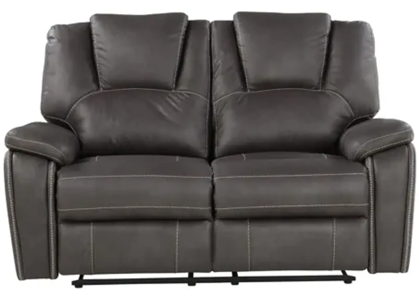 Katrine Manual Reclining Loveseat in Charcoal by Steve Silver Co.