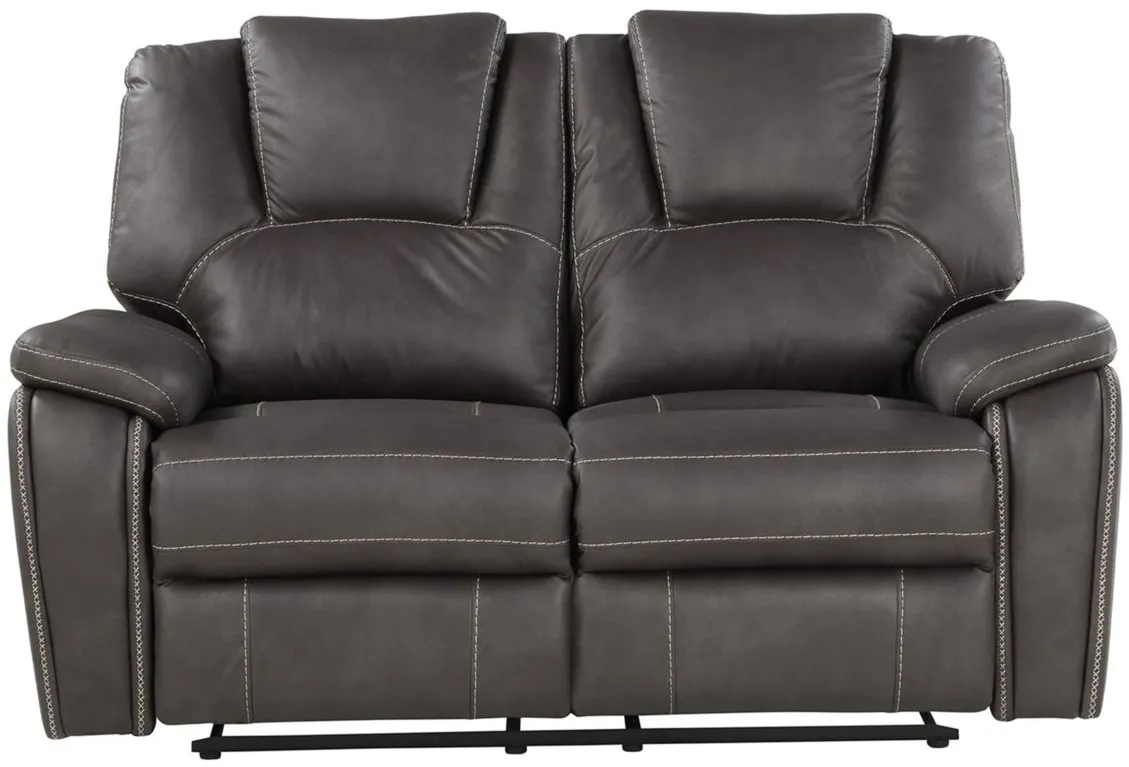 Katrine Manual Reclining Loveseat in Charcoal by Steve Silver Co.