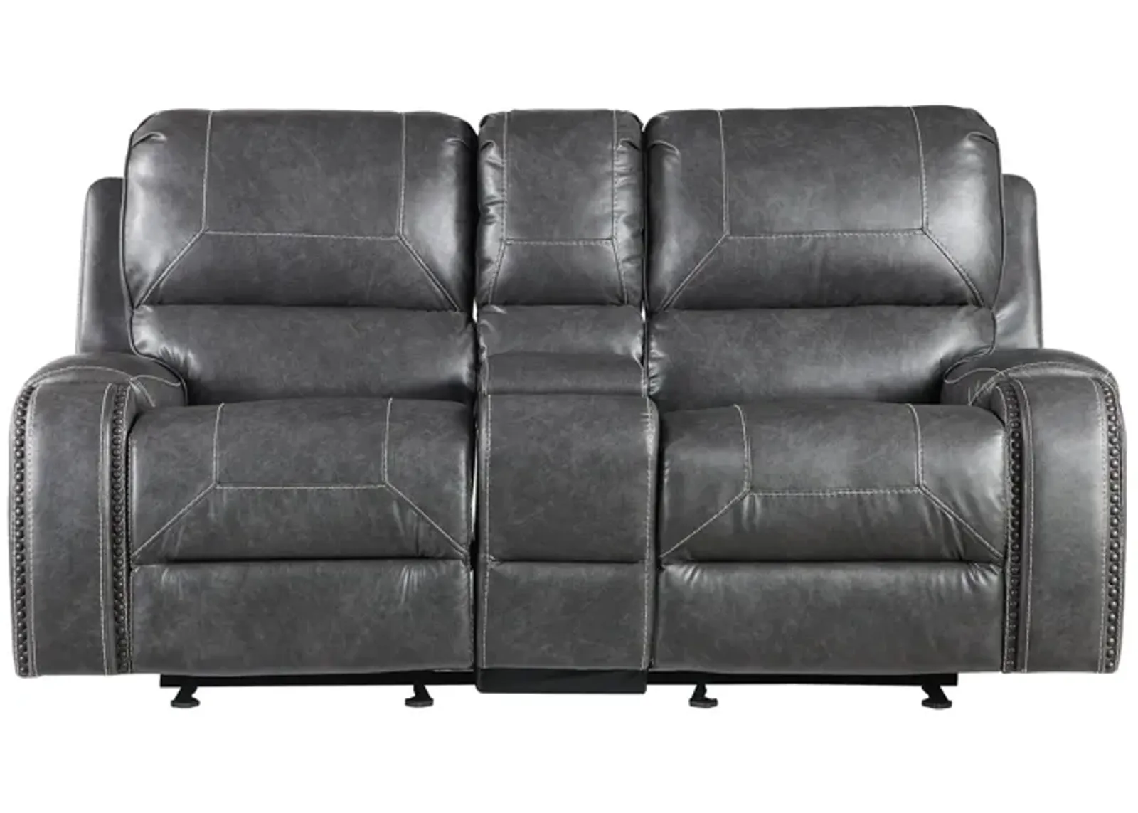 Keily Manual Glider Recliner Loveseat in Grey by Steve Silver Co.