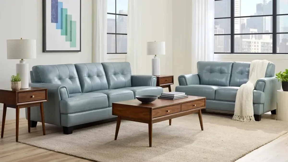 Diego Leather Loveseat