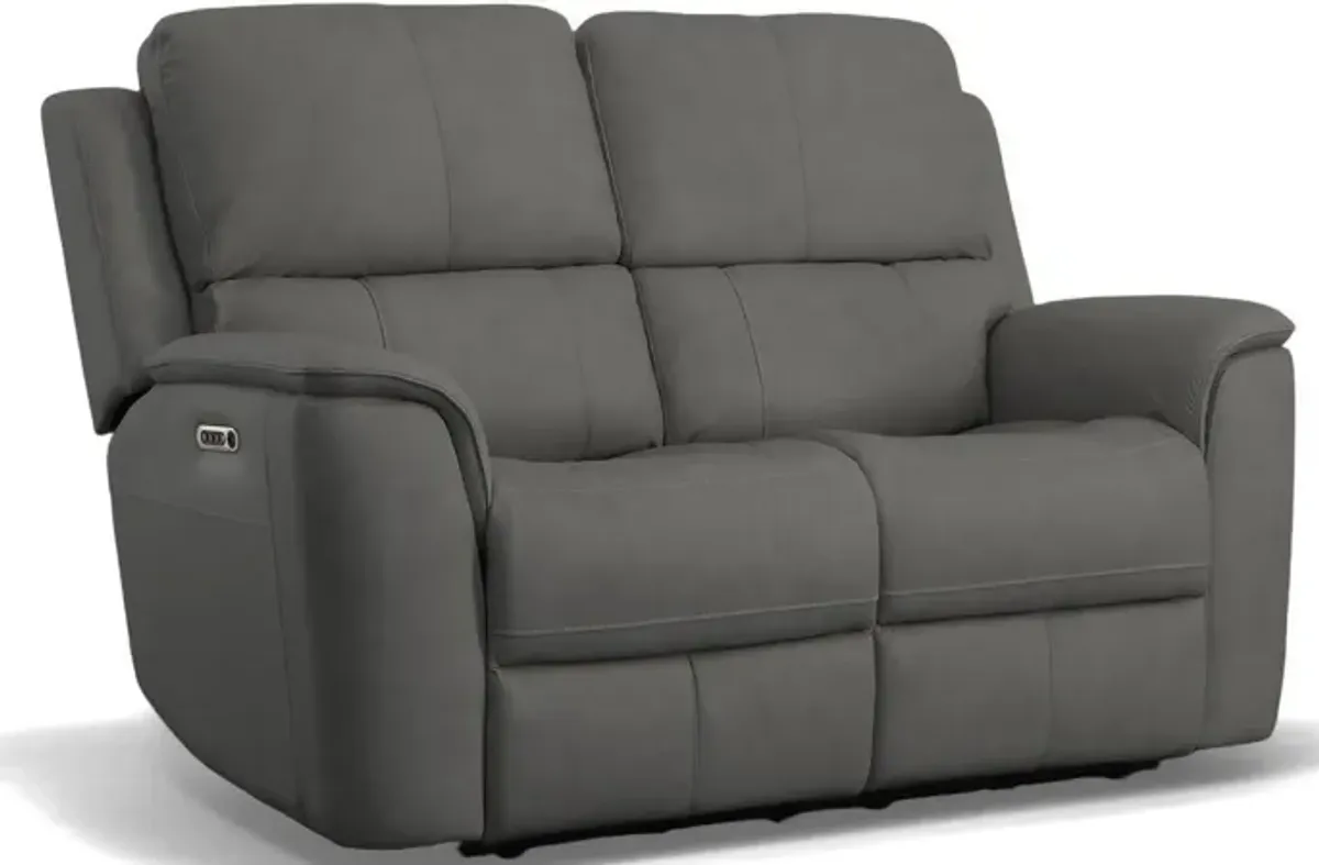 Henrick Triple Power Leather Loveseat