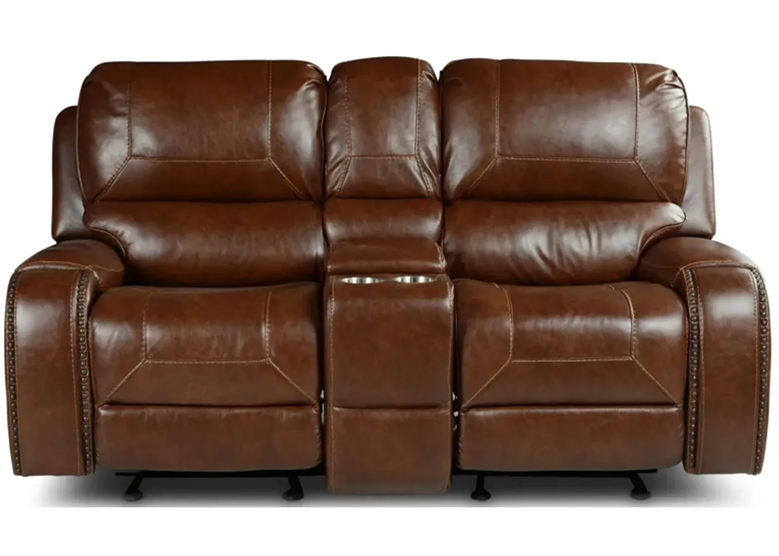 Keily Glider Recliner Loveseat in Brown by Steve Silver Co.