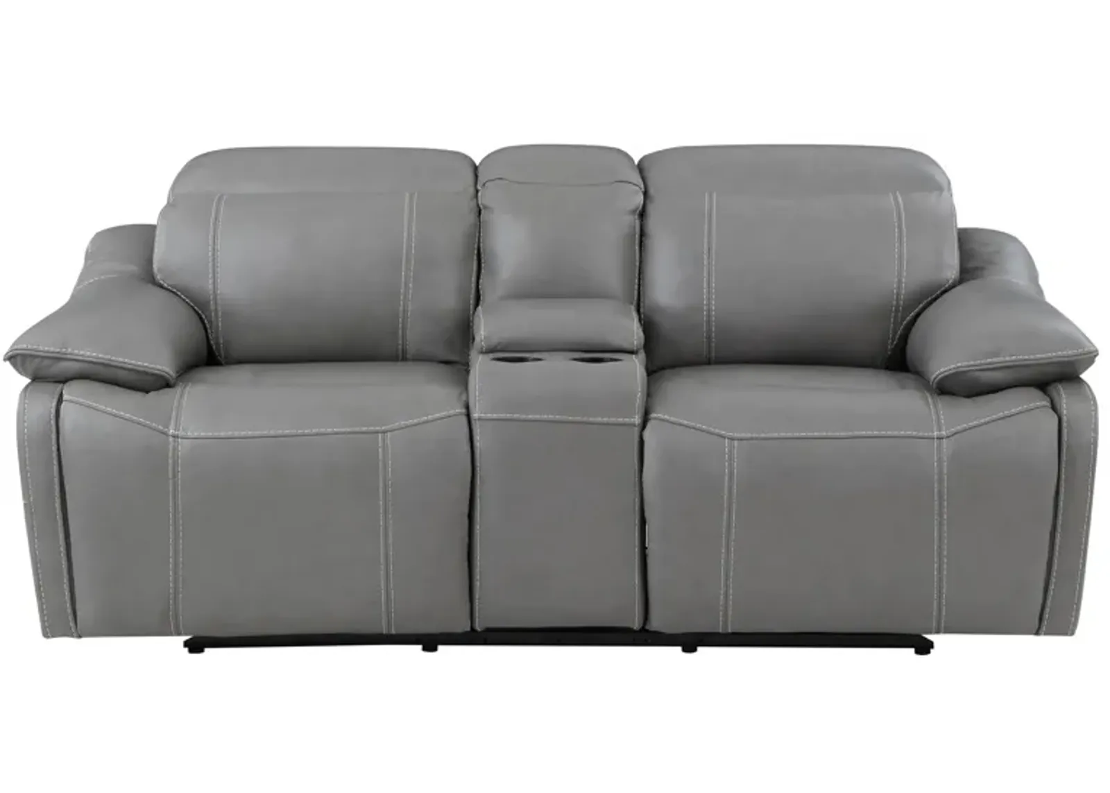 Alpine Power Console Loveseat in Smoke by Steve Silver Co.