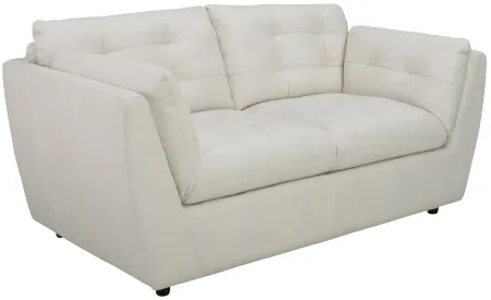 Damar Leather Loveseat in White by Chateau D'Ax