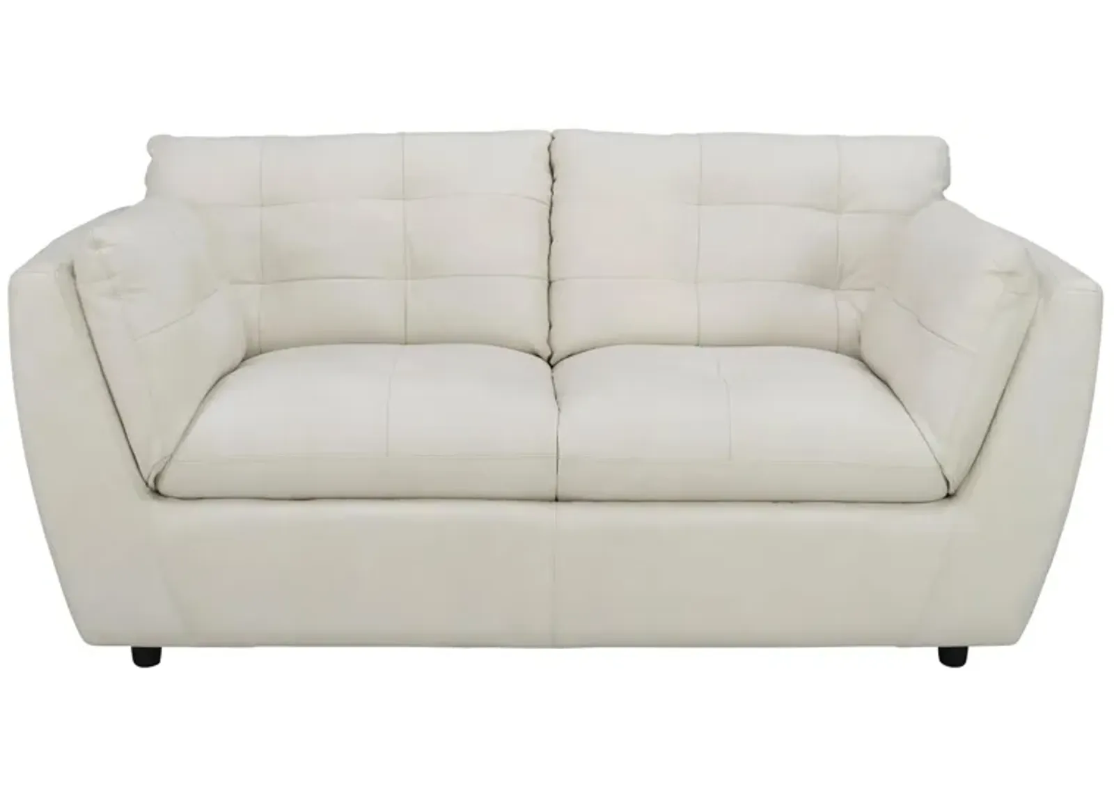 Damar Leather Loveseat in White by Chateau D'Ax