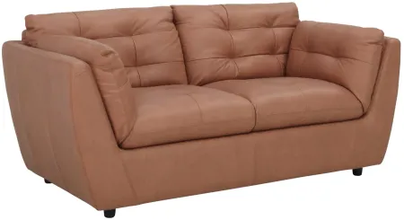 Damar Leather Loveseat in Brown by Chateau D'Ax