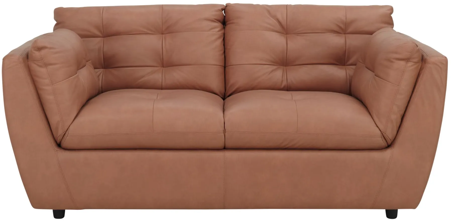 Damar Leather Loveseat in Brown by Chateau D'Ax