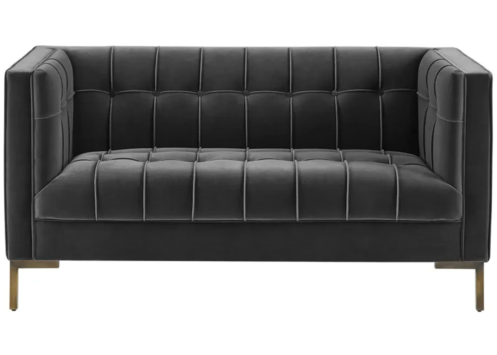 Isaac Stitch Loveseat in Gray by Steve Silver Co.