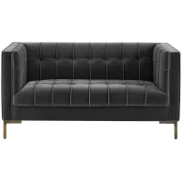 Isaac Stitch Loveseat in Gray by Steve Silver Co.