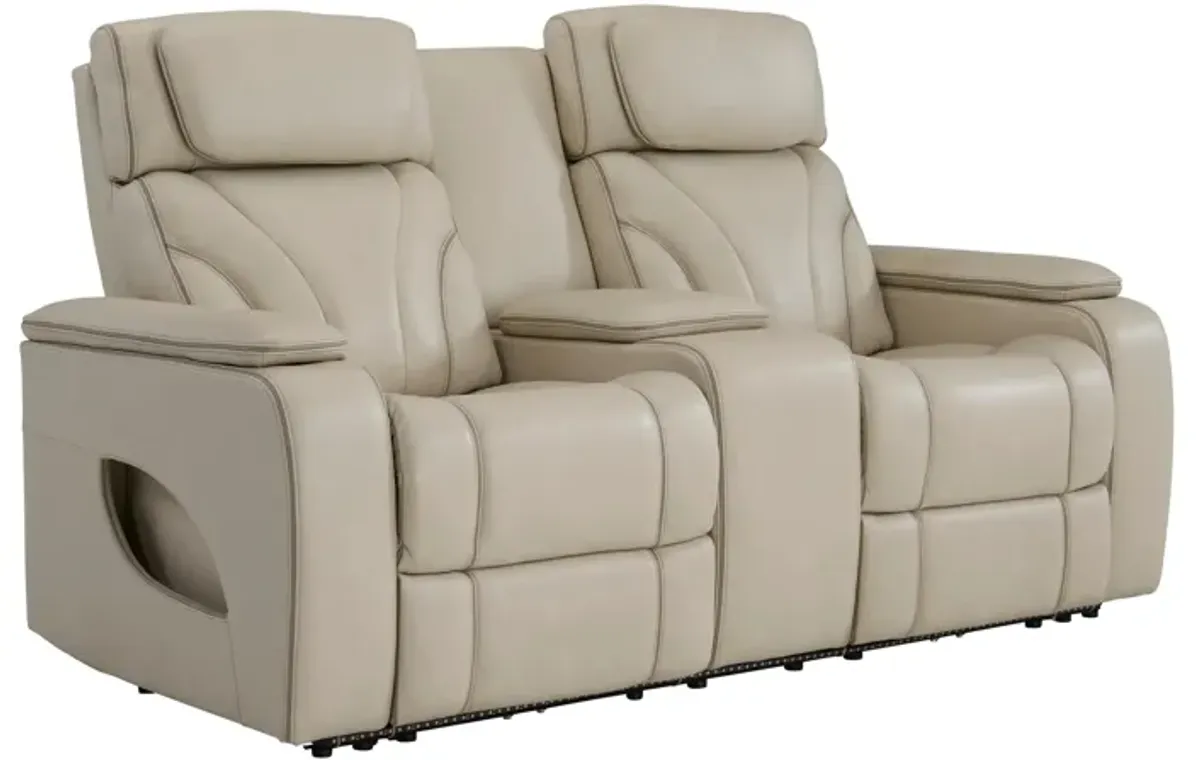 Avis Zero Gravity Power Console Loveseat w/ Power Headrest, Heat and Massage