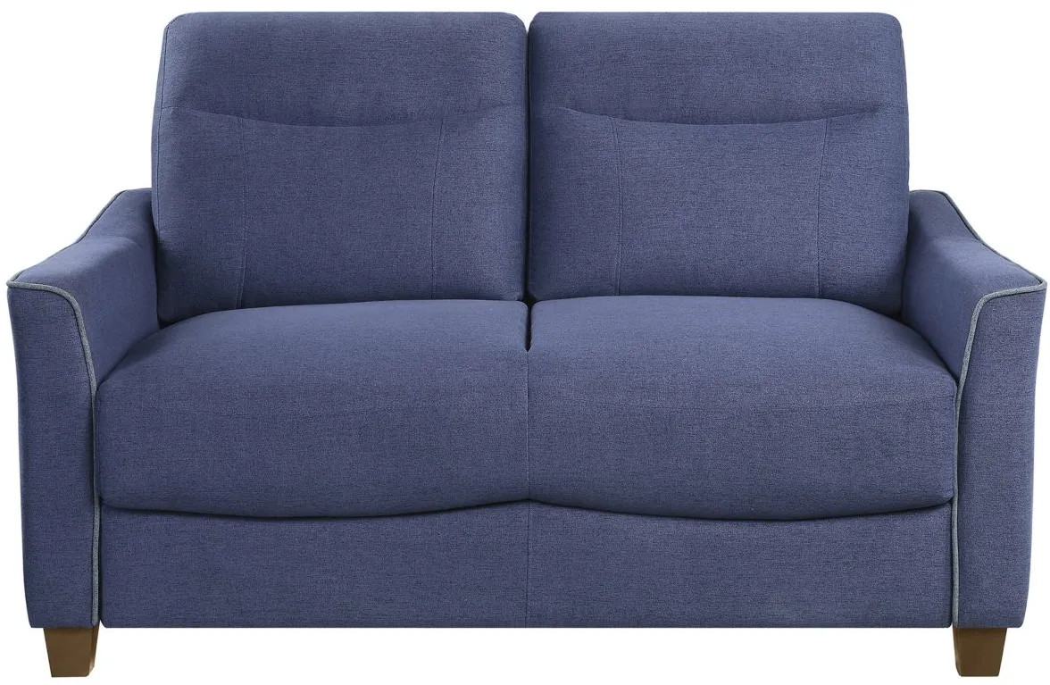 Beven Love Seat in Blue by Homelegance