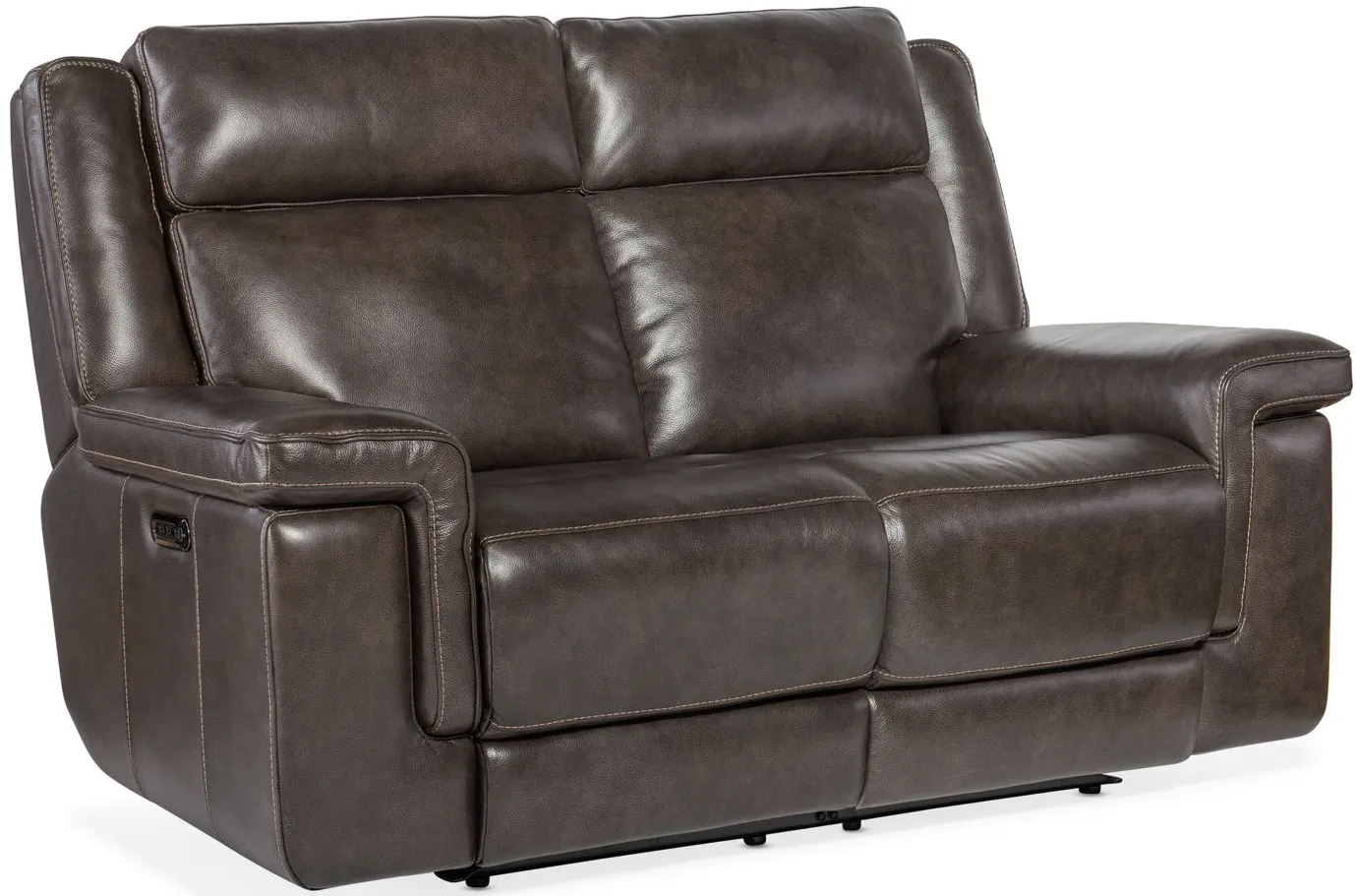 Montel Lay Flat Power Loveseat with Power Headrest & Lumbar in Cosmos Cocao by Hooker Furniture