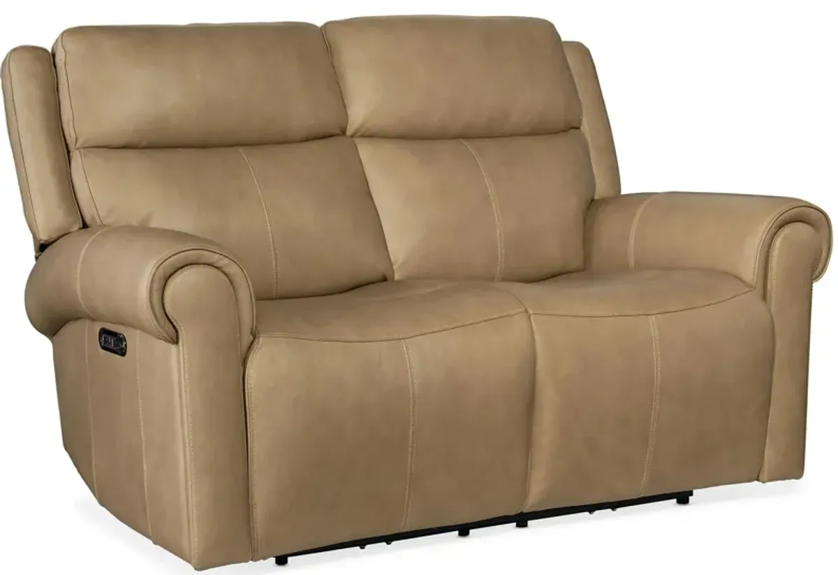 Oberon Zero Gravity Power Loveseat with Power Headrest in Caruso Sand by Hooker Furniture