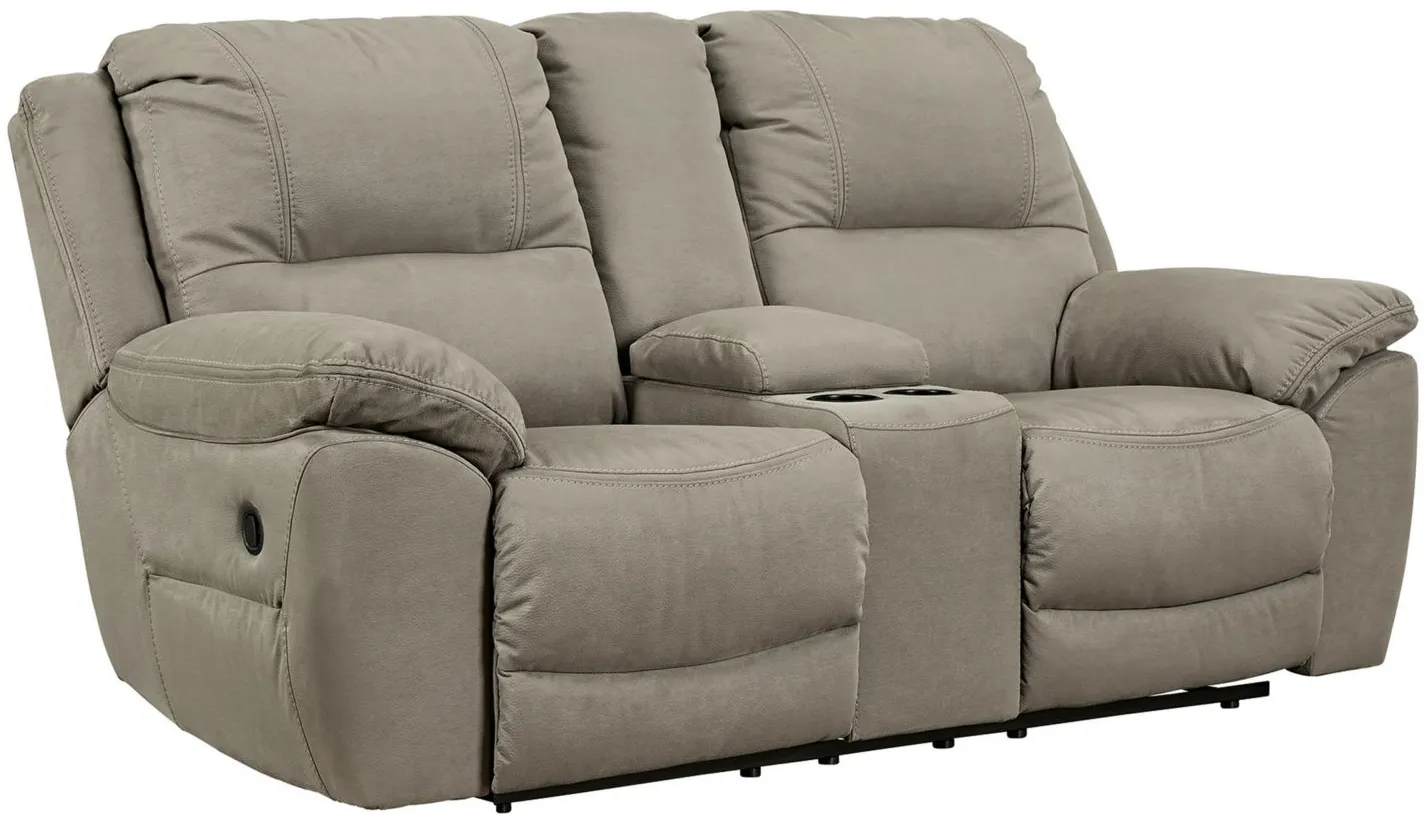 Next-Gen Gaucho Reclining Loveseat with Console in Putty by Ashley Furniture