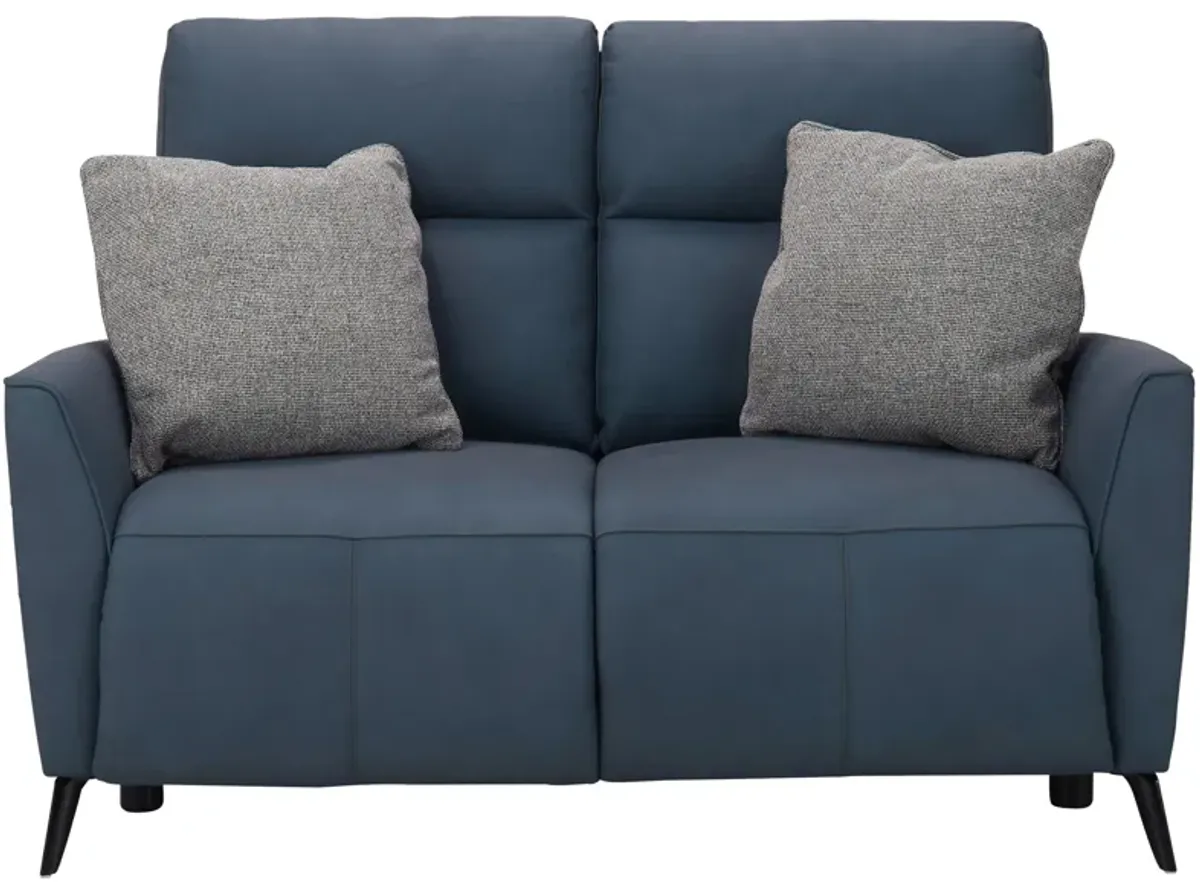 Delilah Power Loveseat w/Power Headrest in Blue by Bellanest