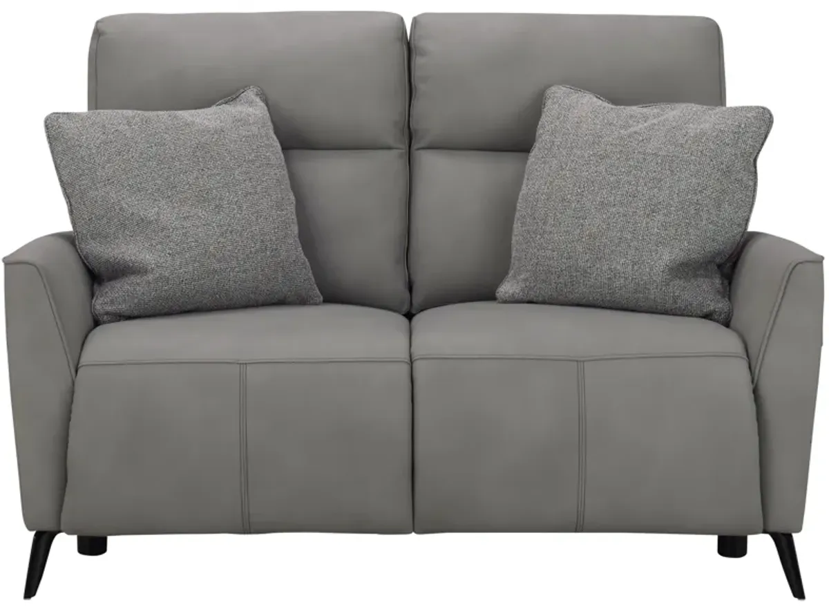 Delilah Power Loveseat w/Power Headrest in Gray by Bellanest