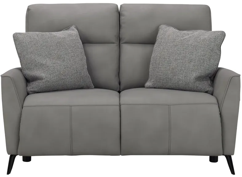 Delilah Power Loveseat w/Power Headrest in Gray by Bellanest