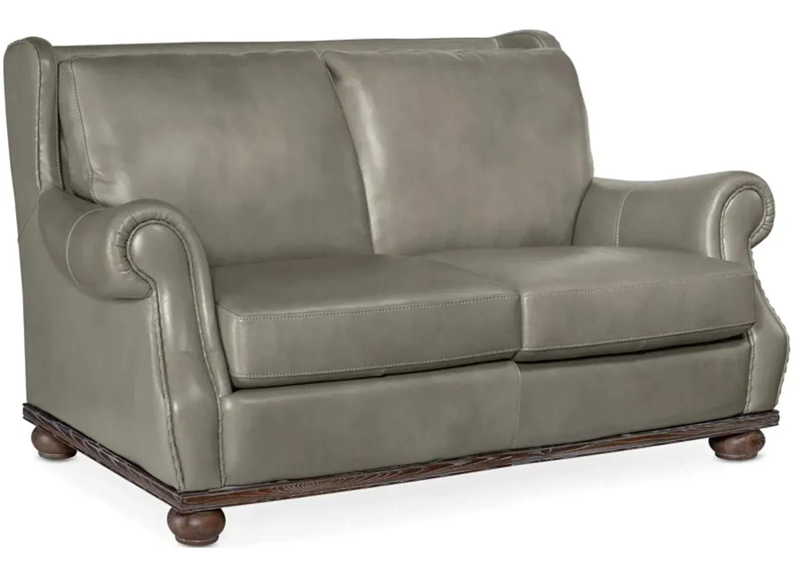 William Stationary Loveseat in Derrick Gray Linen by Hooker Furniture