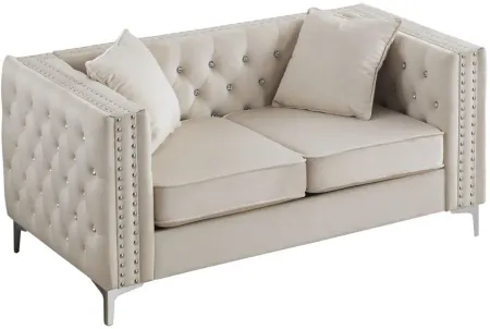 Paige Loveseat in Ivory by Glory Furniture