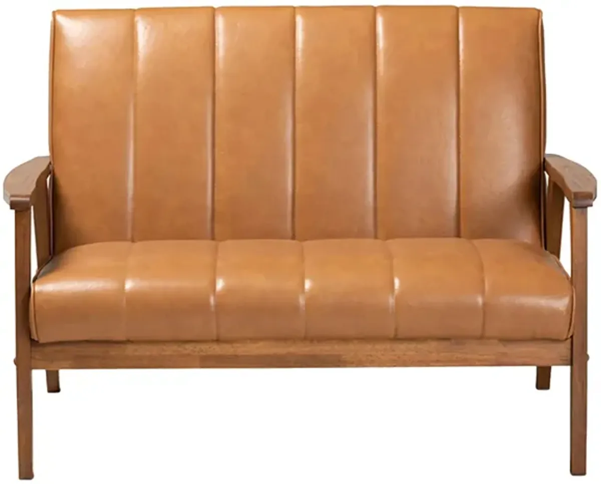 Nikko Wood Loveseat