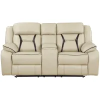 Austin Double Reclining Love Seat in Beige by Homelegance