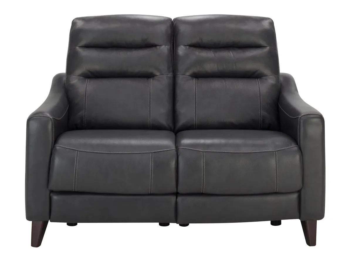 Graham Power Loveseat w/ Power Headrest in Charcoal by Davis Intl.