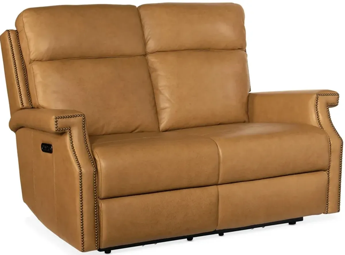 Vaughn Zero Gravity Loveseat with Power Headrest in Shattered Coin by Hooker Furniture