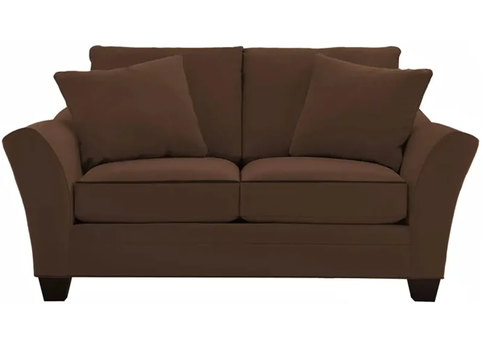 Briarwood Loveseat in Suede So Soft Chocolate by H.M. Richards