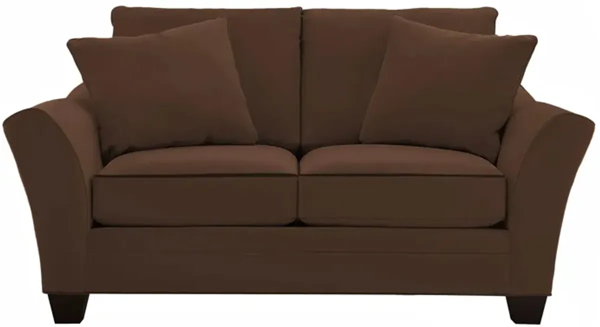 Briarwood Loveseat in Suede So Soft Chocolate by H.M. Richards